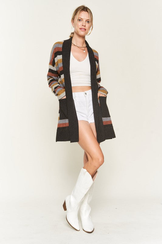 Daisy Multi Color Strip Cardigan