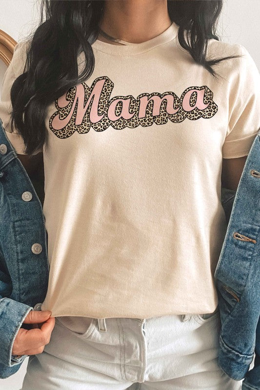 LEOPARD MAMA GRAPHIC T-SHIRT