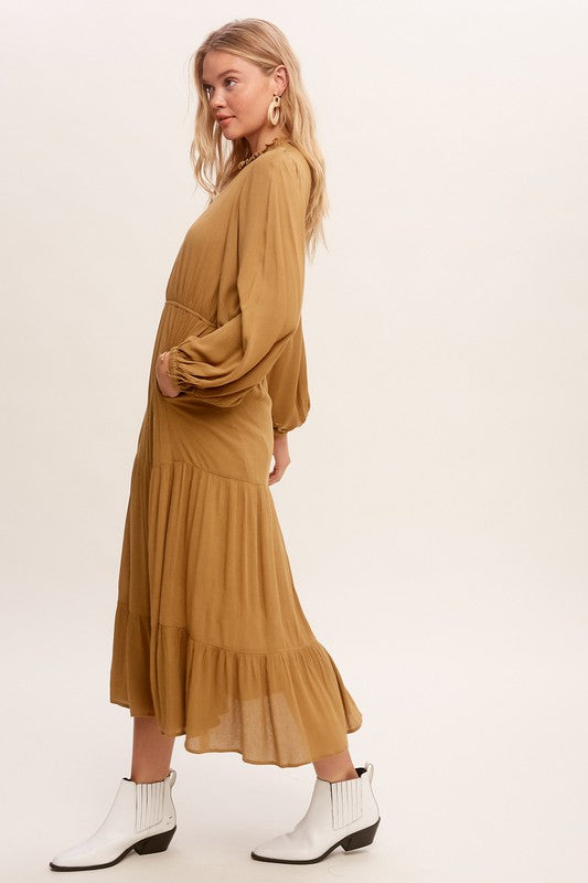 Free Spirit Boho Maxi Woven Dress