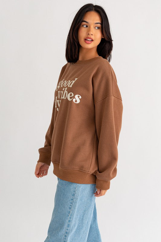 Good Vibes Oversized Sweatshirt