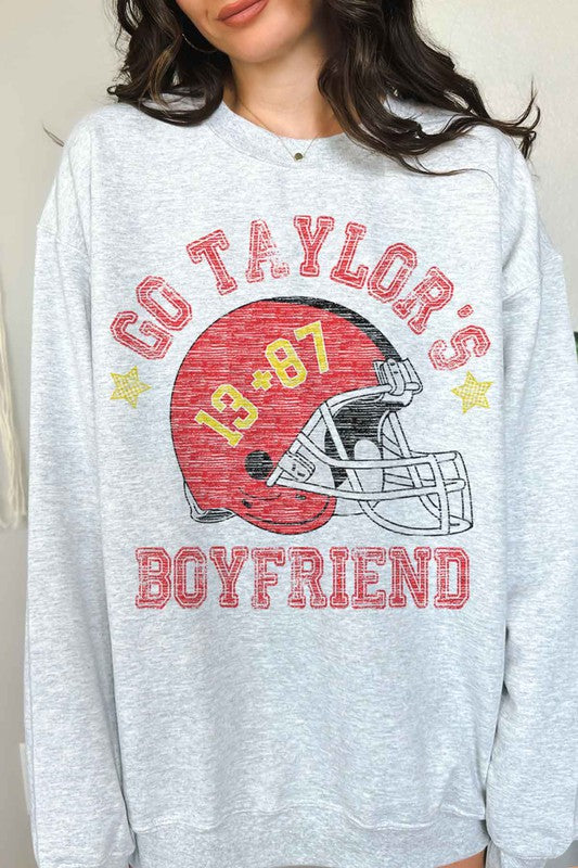 GO TAYLORS BOYFRIEND FOOTBALL GRAPHIC SWEATSHIRT