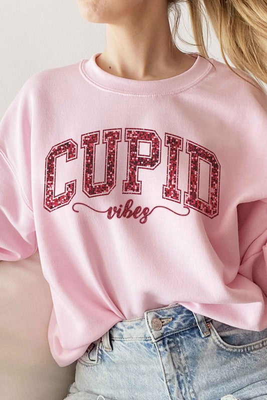 CUPID VIBES GRAPHIC SWEATSHIRT