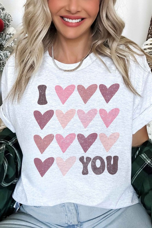 I LOVE YOU VALENTINE OVERSIZED GRAPHIC TEE