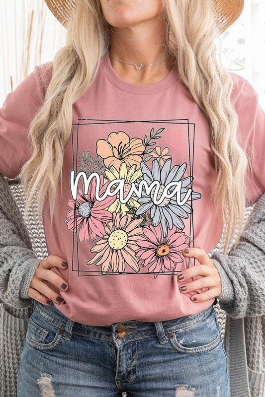 Mama Flower Mothers Day Graphic T Shirts