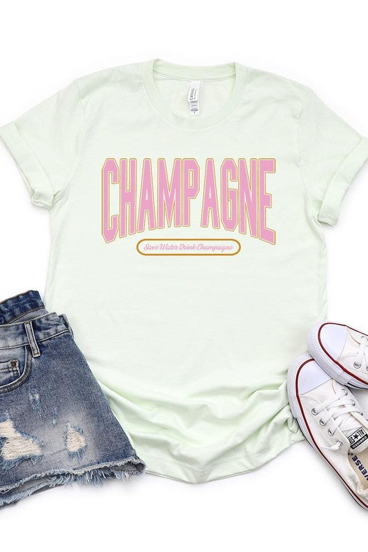 Champagne Summer Drink Graphic T Shirts