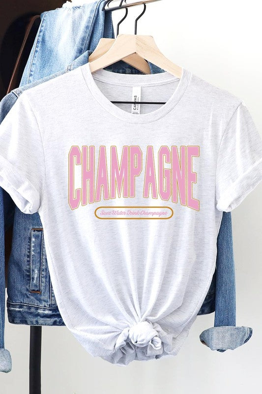 Champagne Summer Drink Graphic T Shirts