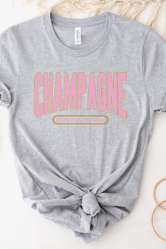 Champagne Summer Drink Graphic T Shirts