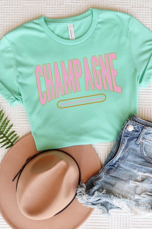 Champagne Summer Drink Graphic T Shirts