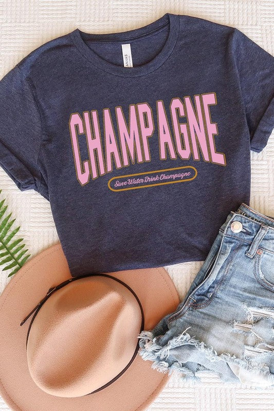 Champagne Summer Drink Graphic T Shirts