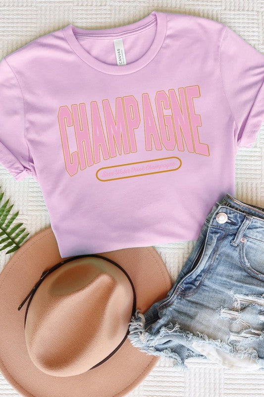 Champagne Summer Drink Graphic T Shirts