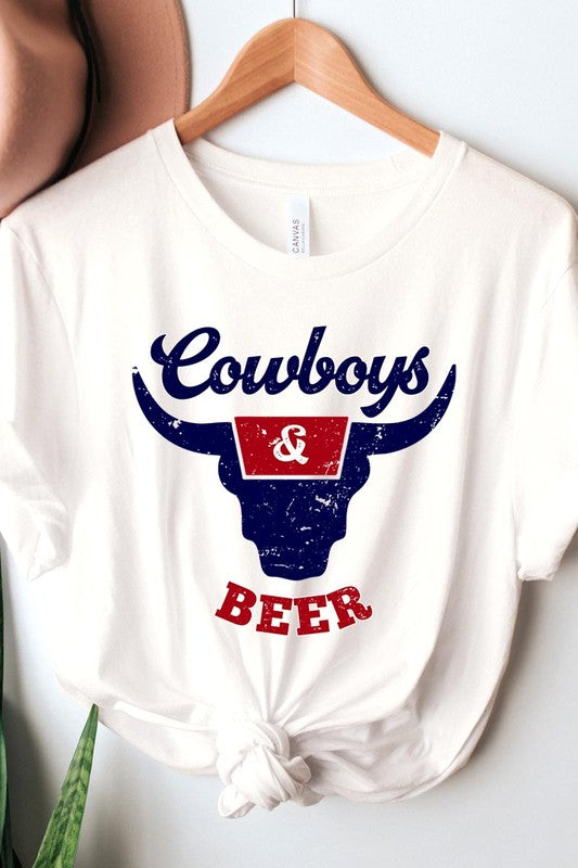 Cowboys & Beer Graphic T Shirts