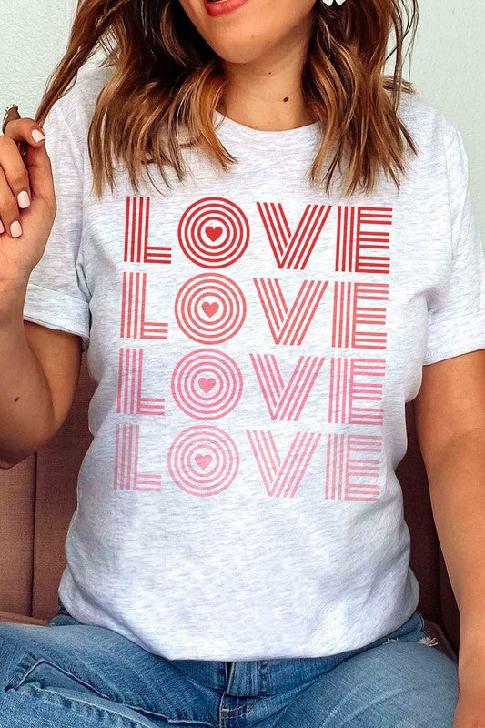 LOVE LOVE LOVE Graphic T-Shirt