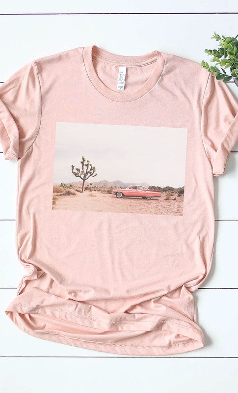 Desert Car Scene Graphic Tee