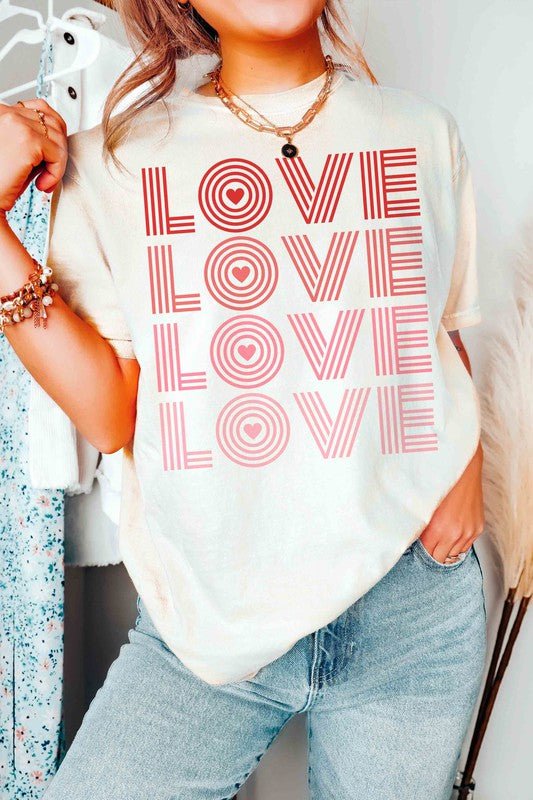 LOVE LOVE LOVE Graphic T-Shirt