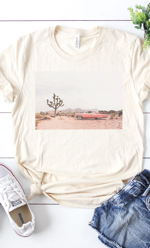 Desert Car Scene Graphic Tee