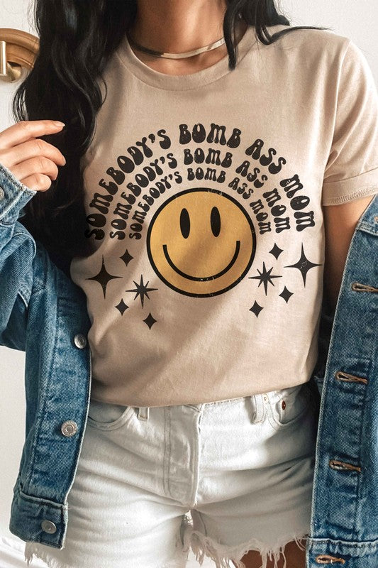 SOMEBODYS BOMB ASS MOM Graphic Tee