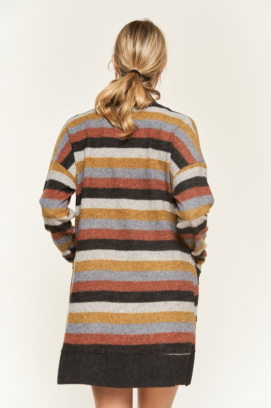 Daisy Multi Color Strip Cardigan