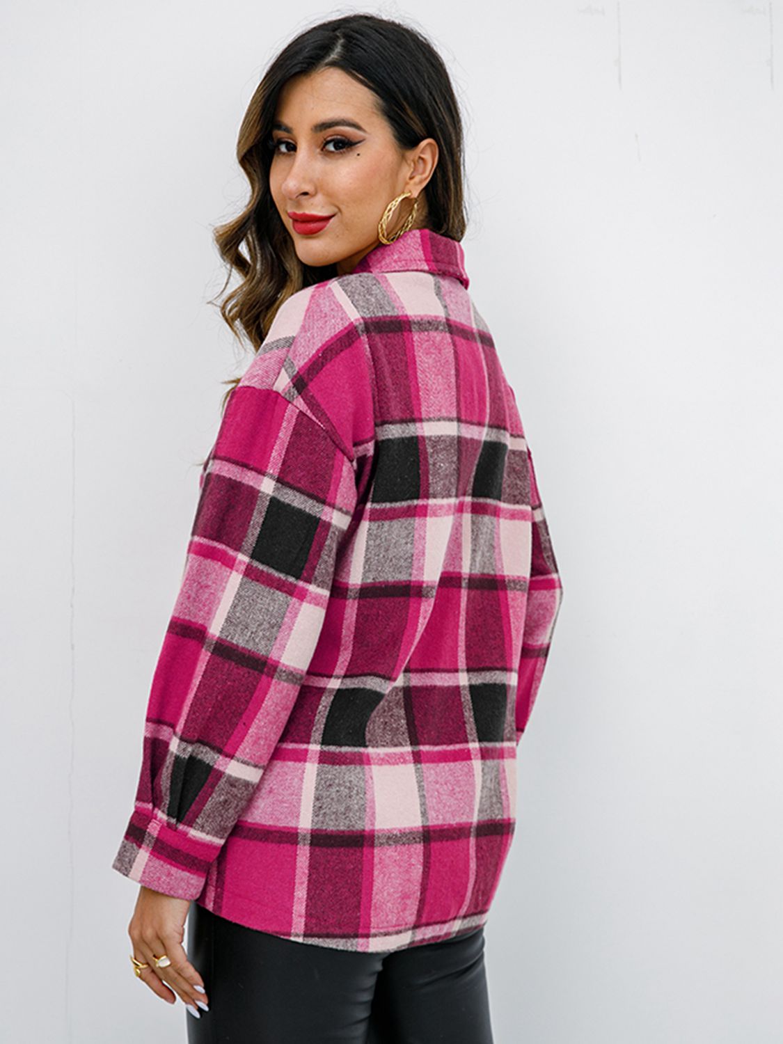 Pumpkin Patch Plaid Button-Down Jacket