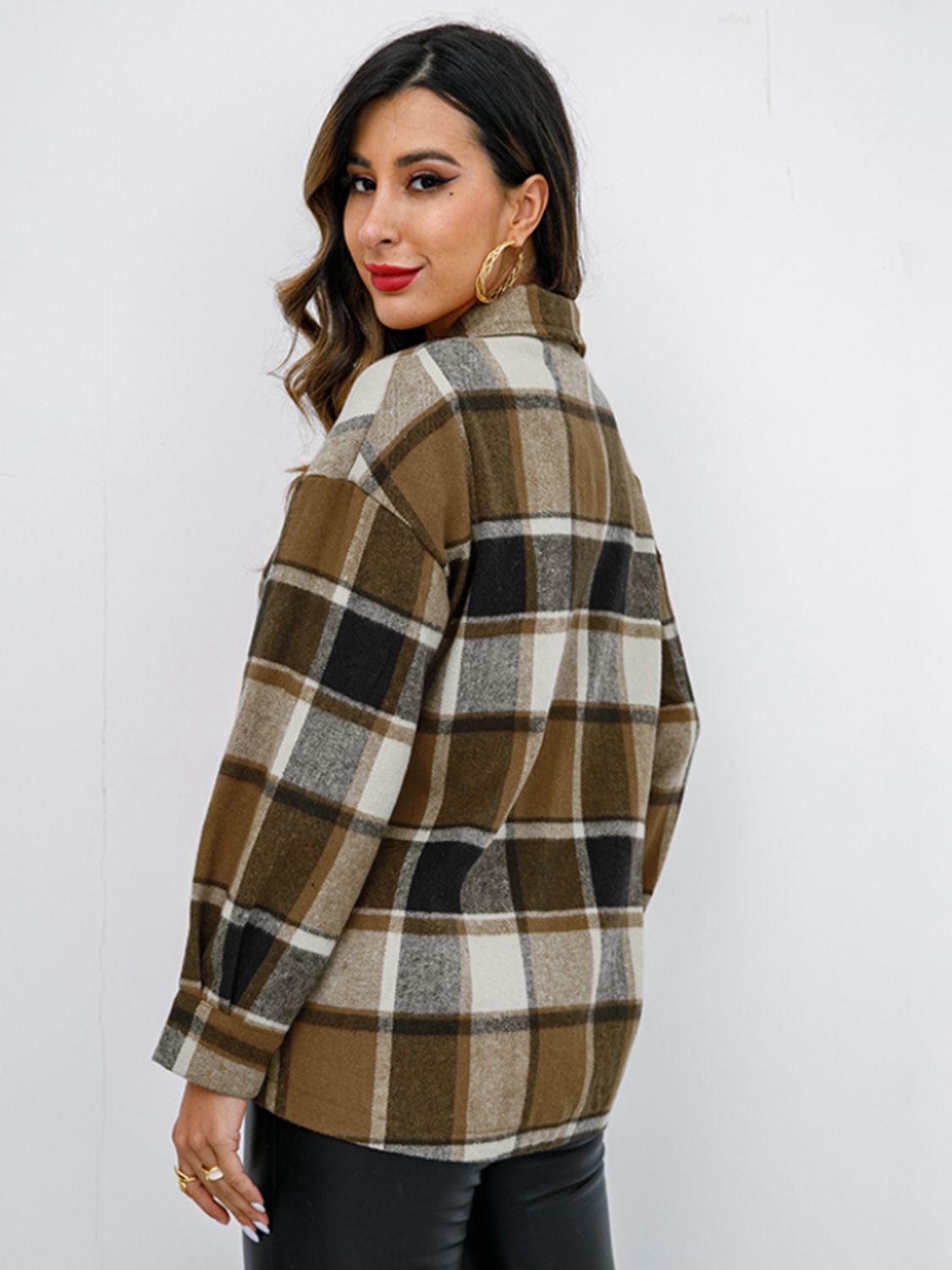 Pumpkin Patch Plaid Button-Down Jacket