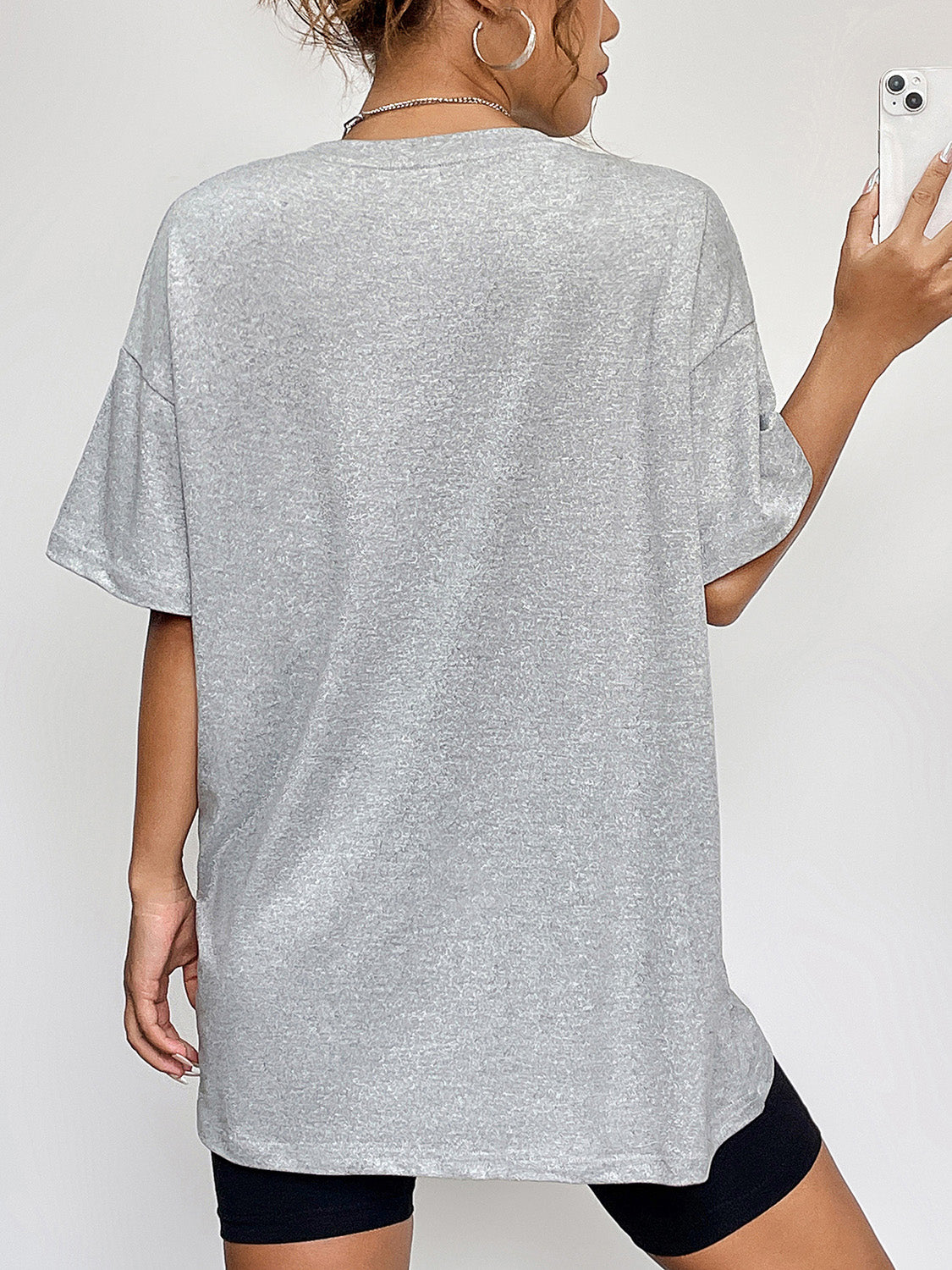 Round Neck Short Sleeve Graphic T-Shirt