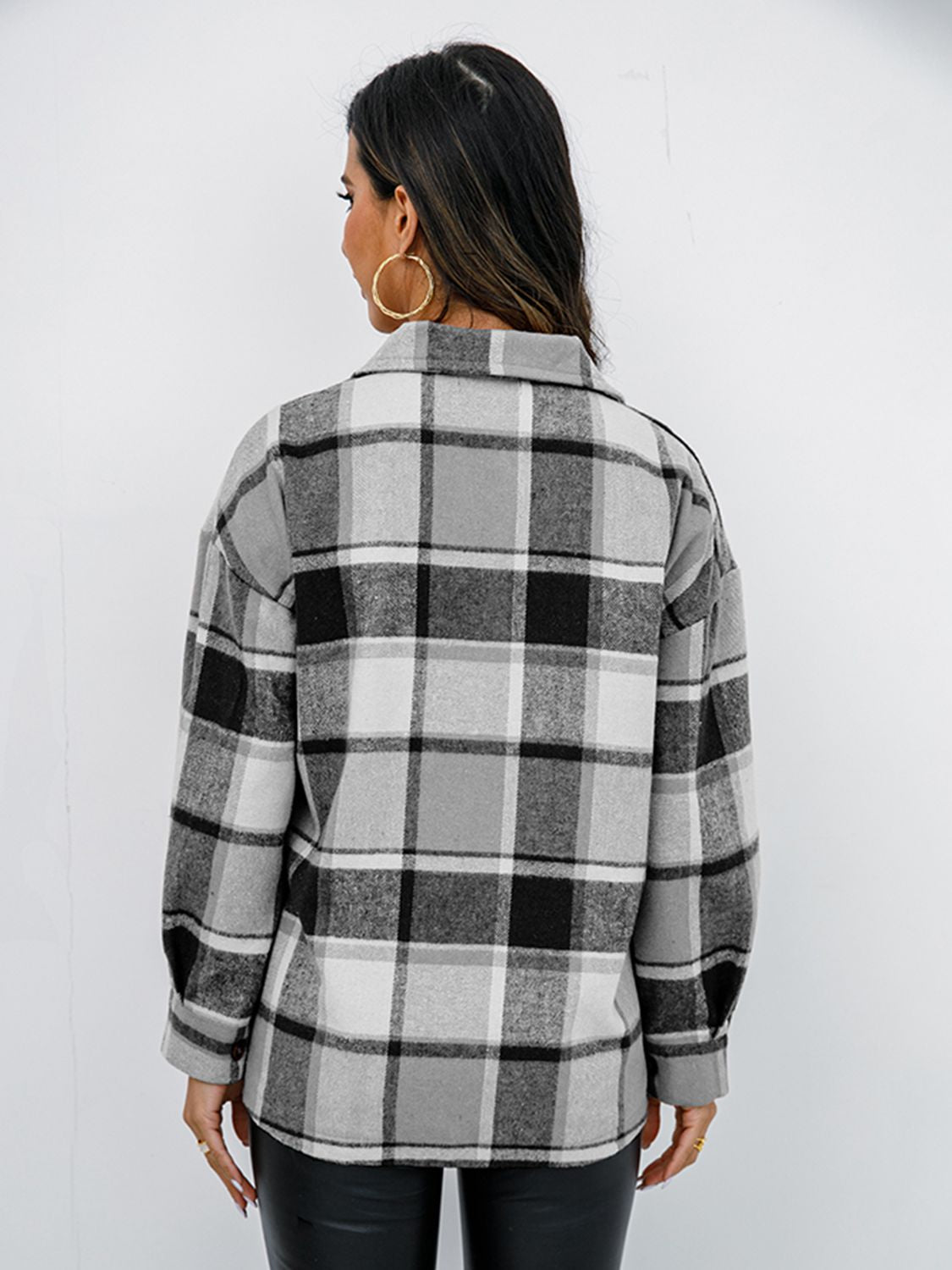 Pumpkin Patch Plaid Button-Down Jacket