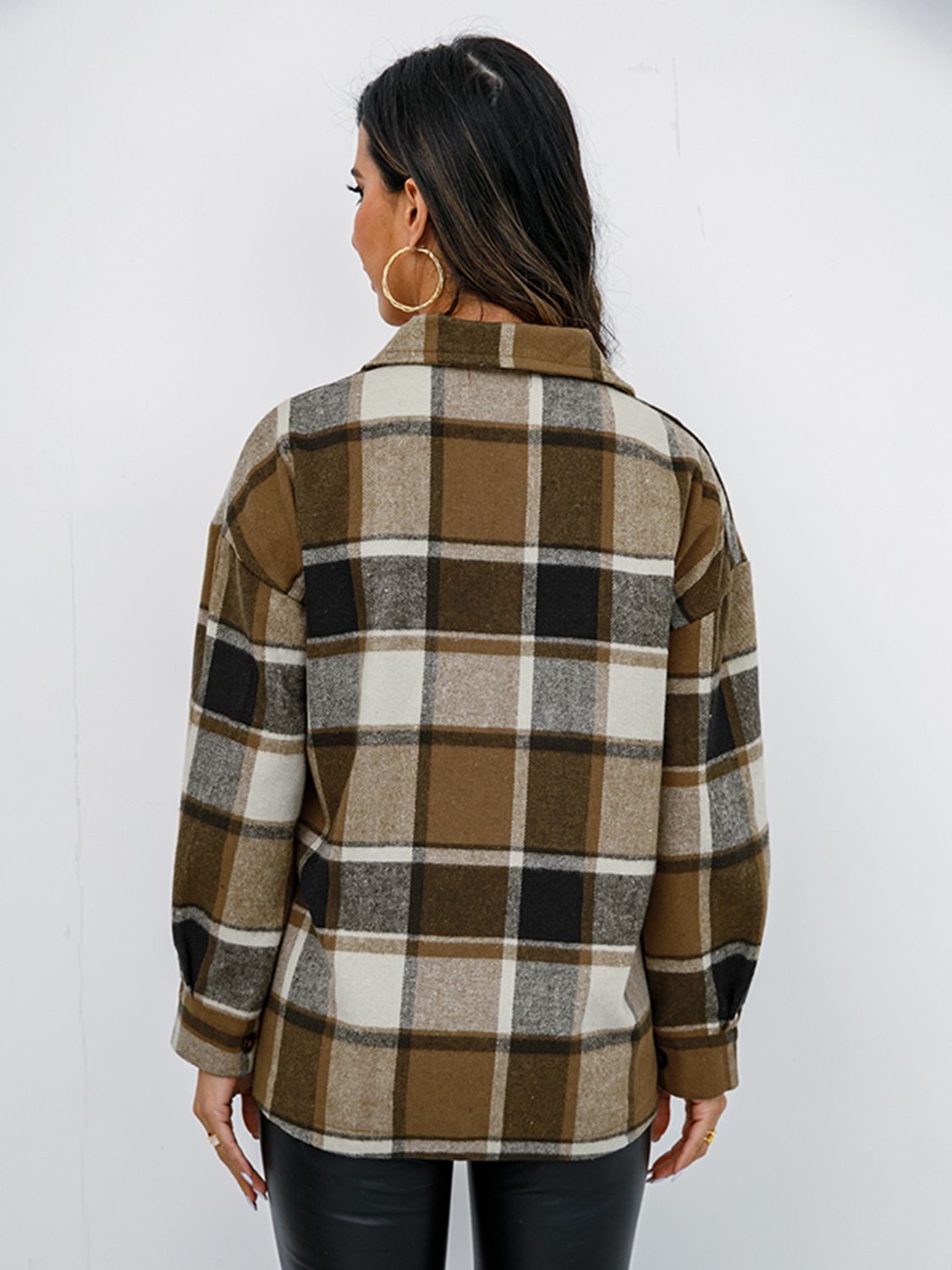 Pumpkin Patch Plaid Button-Down Jacket