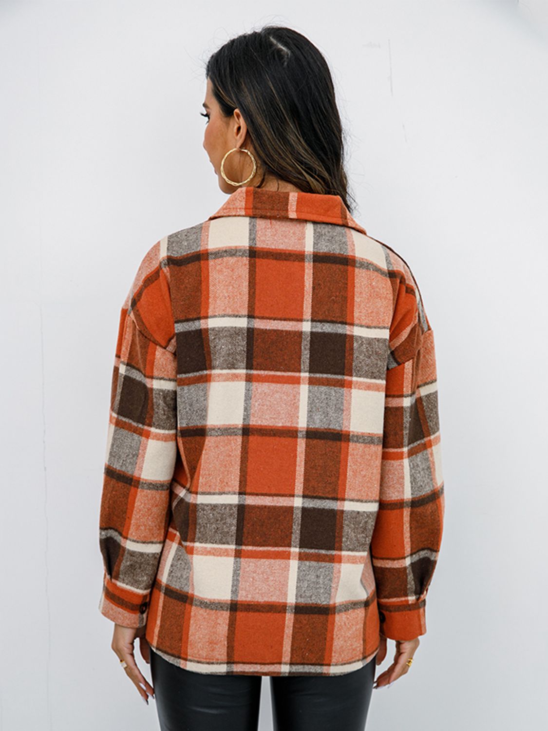 Pumpkin Patch Plaid Button-Down Jacket